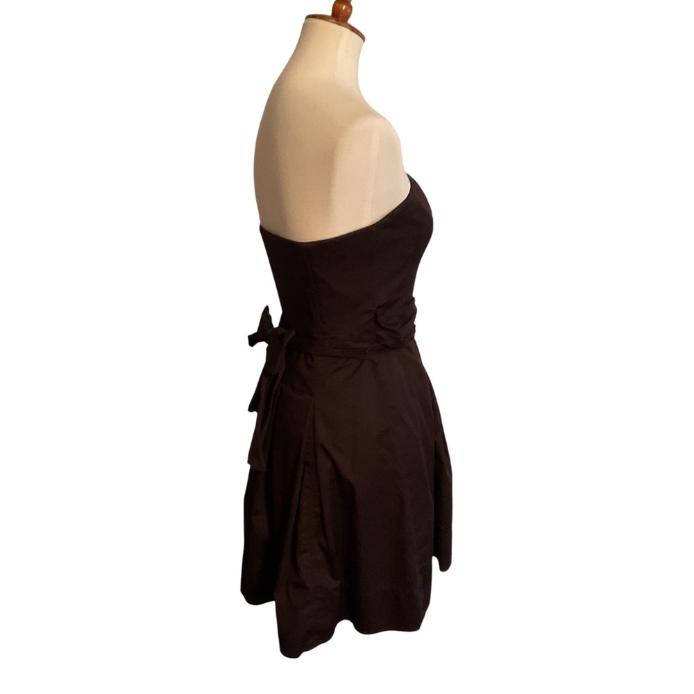 Y2K The Limited Strapless Fit and Flare Cocktail Dress Womens 4 Brown Cotton - Picture 6 of 13